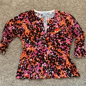 Sag Harbor striking print cardigan